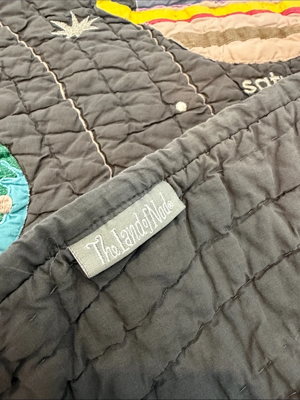 Kids Solar System Quilt  - Gray with Colorful Planets